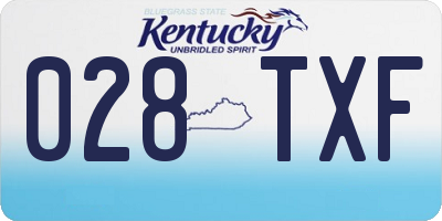 KY license plate 028TXF