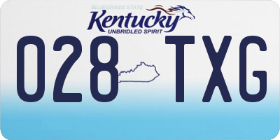 KY license plate 028TXG