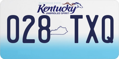 KY license plate 028TXQ