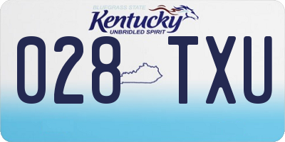 KY license plate 028TXU