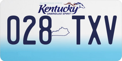 KY license plate 028TXV