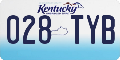 KY license plate 028TYB