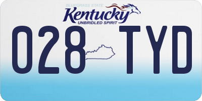 KY license plate 028TYD