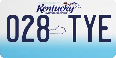KY license plate 028TYE