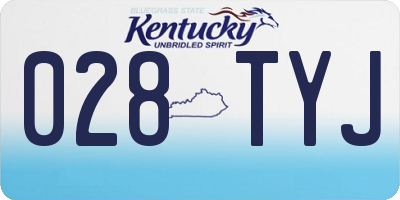 KY license plate 028TYJ