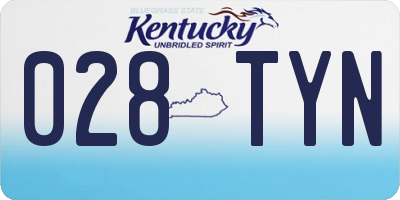 KY license plate 028TYN