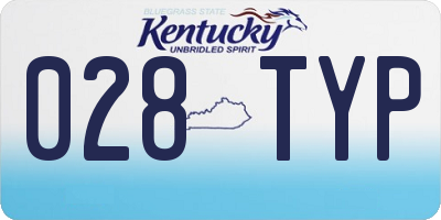KY license plate 028TYP