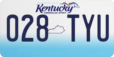 KY license plate 028TYU
