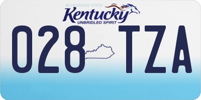 KY license plate 028TZA