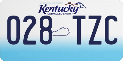 KY license plate 028TZC