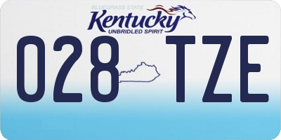 KY license plate 028TZE