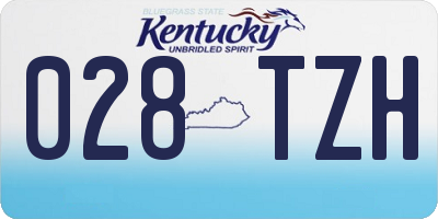 KY license plate 028TZH