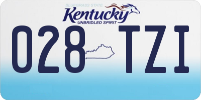 KY license plate 028TZI