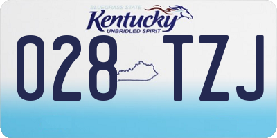 KY license plate 028TZJ