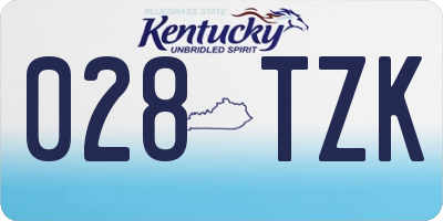 KY license plate 028TZK
