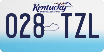 KY license plate 028TZL