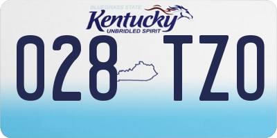 KY license plate 028TZO