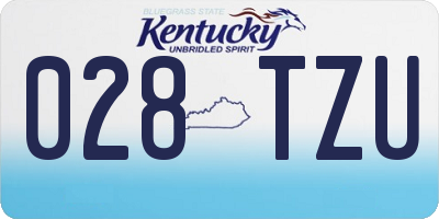 KY license plate 028TZU