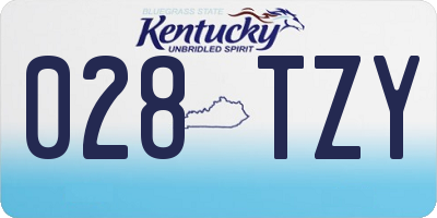 KY license plate 028TZY