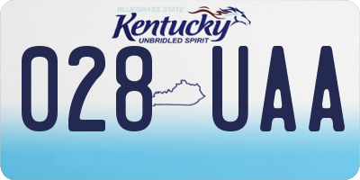 KY license plate 028UAA