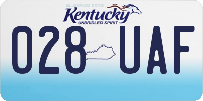KY license plate 028UAF