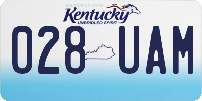 KY license plate 028UAM