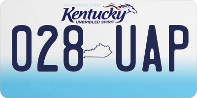 KY license plate 028UAP