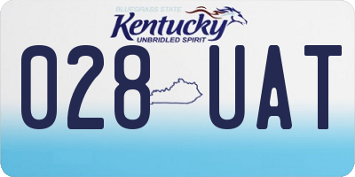 KY license plate 028UAT