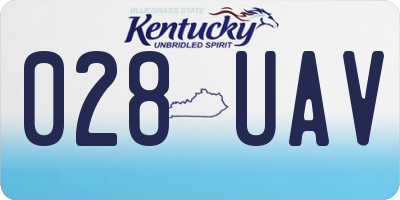 KY license plate 028UAV