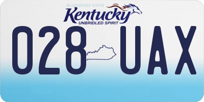 KY license plate 028UAX