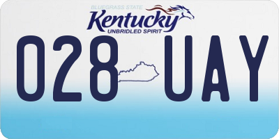 KY license plate 028UAY