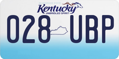 KY license plate 028UBP