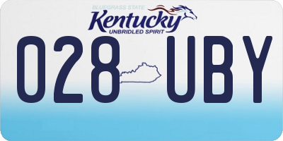 KY license plate 028UBY