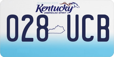 KY license plate 028UCB