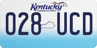 KY license plate 028UCD