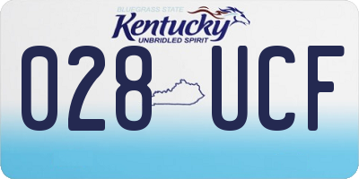 KY license plate 028UCF