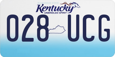 KY license plate 028UCG
