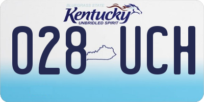 KY license plate 028UCH