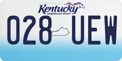 KY license plate 028UEW