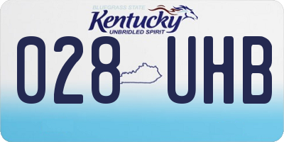 KY license plate 028UHB