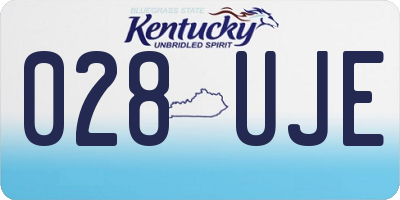 KY license plate 028UJE