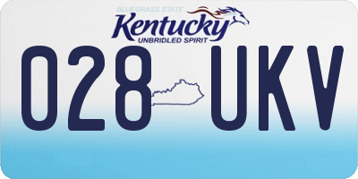 KY license plate 028UKV