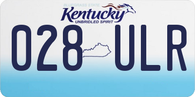 KY license plate 028ULR