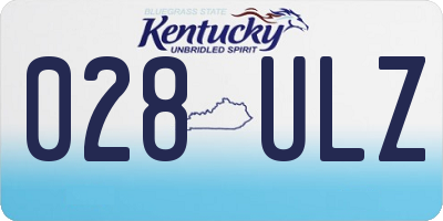 KY license plate 028ULZ