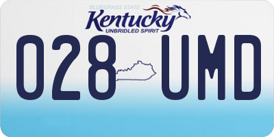 KY license plate 028UMD