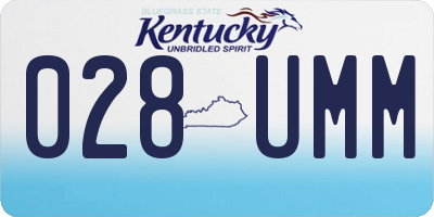 KY license plate 028UMM