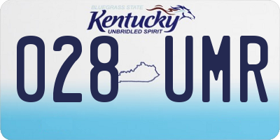 KY license plate 028UMR