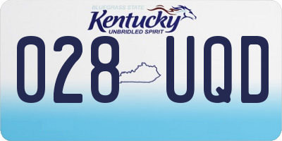 KY license plate 028UQD