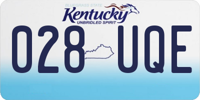 KY license plate 028UQE