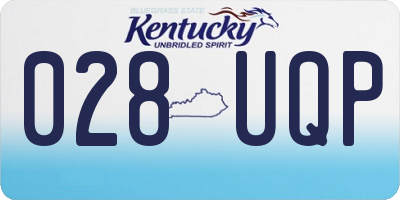 KY license plate 028UQP